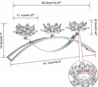 Elegant Nordic Golden Crystal Candle Holder - My Store