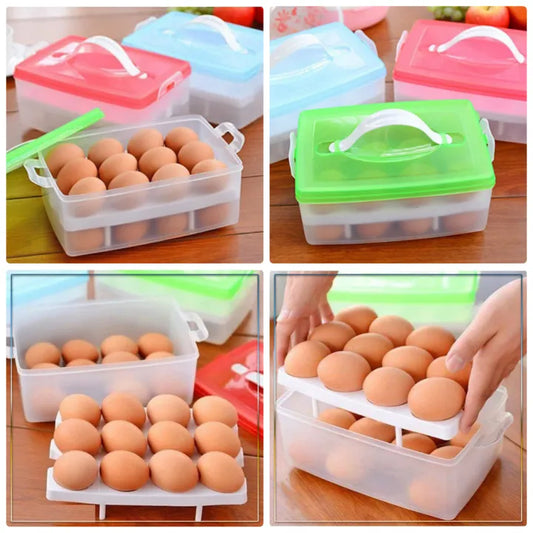 24 Grid Egg Holder Double Layer Storage Box - My Store