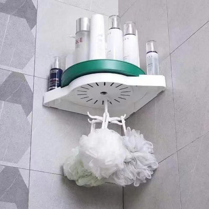 360° rotating corner shelf. Stylish space-saving