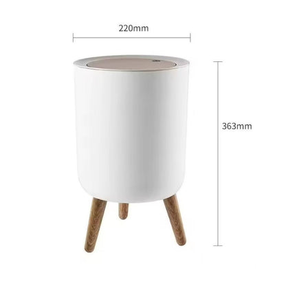 Indoor Trash Bin with Wooden Feet – 7L - My Store
