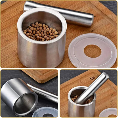 Stainless Steel Household Mashing Jar – Multifunction Mortar & Pestle Set - My Store