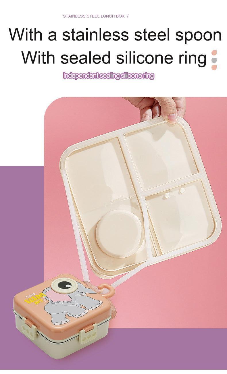 Super Elephant 3-Compartment Stainless Steel Lunch Box - My Store