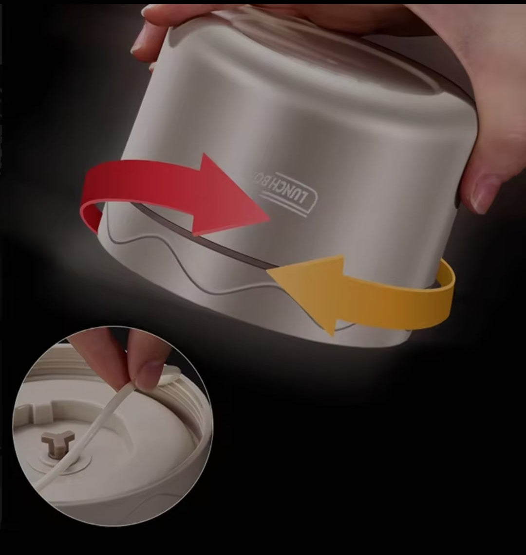 Portable Multi-Layer Insulated Lunch Box Set – Stainless Steel Food Container with Carry Bag