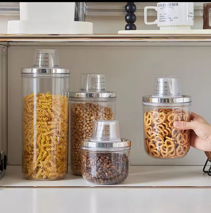 Premium Airtight Food Storage Canister with Measuring Cup Lid - My Store