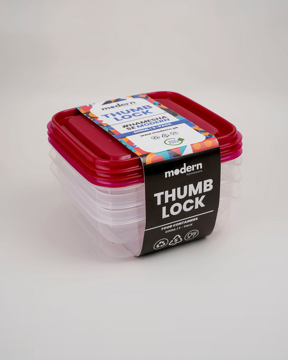 Modern Thumb Lock Container Set of 3 pcs - My Store