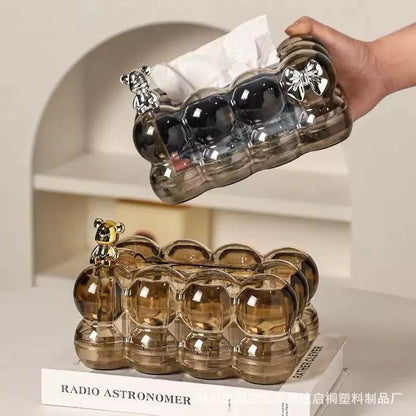 Bubbles Home Tissue Box Decorative Storage (Smoked Brown/Grey) - My Store