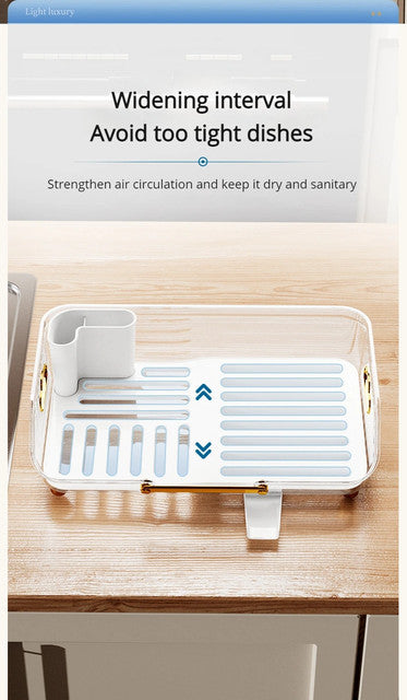 Acrylic Luxury Dish Drain Rack - My Store