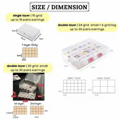 2-Layer Acrylic Jewelry Storage Box - My Store