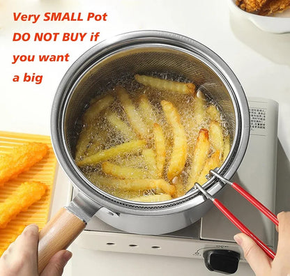 Stainless Steel Milk Pot with Strainer Basket – 20cm