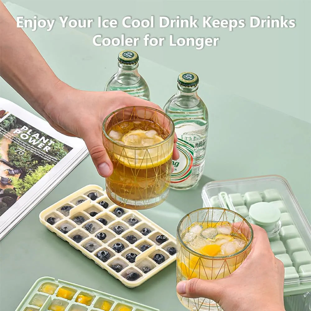 One-Click Smart Ice Cube Mold & Storage Box