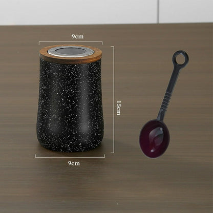 1000ml Metal Coffee Storage Canister with Spoon - My Store