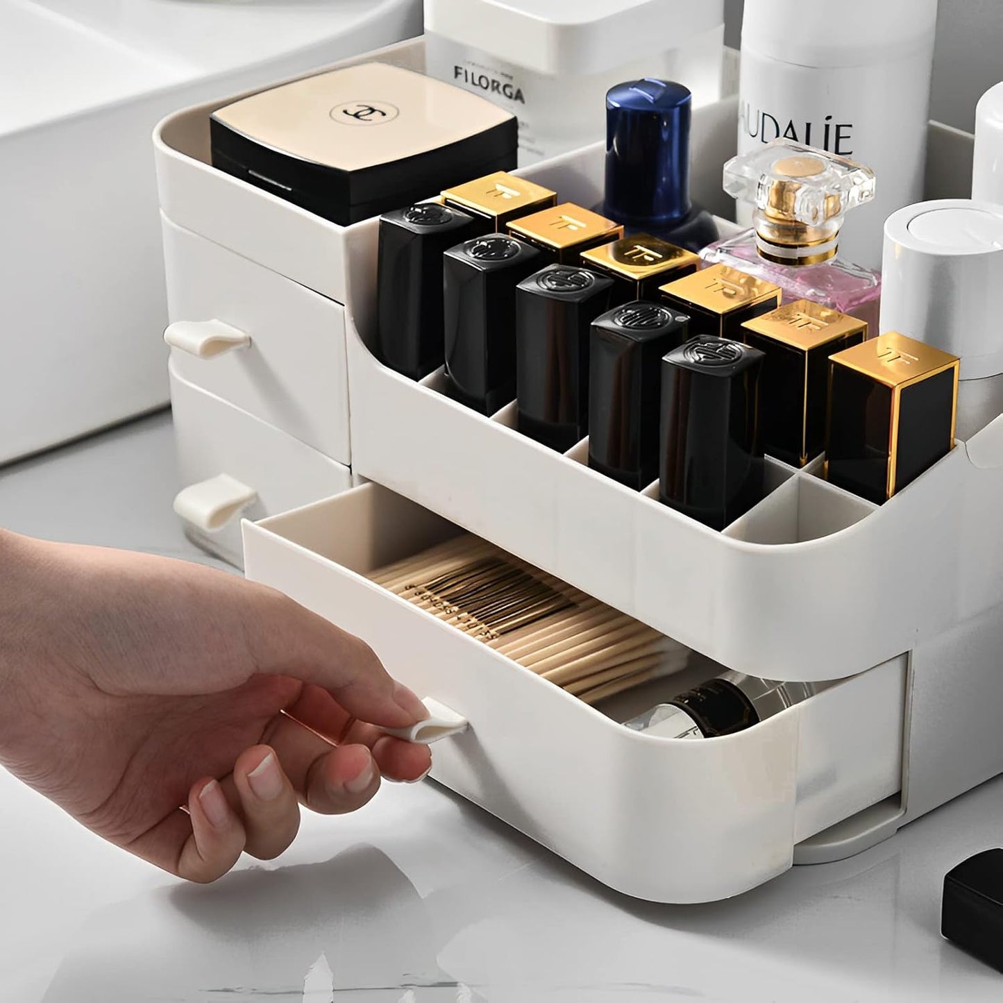 Premium Multi-Compartment Makeup & Cosmetic Organizer