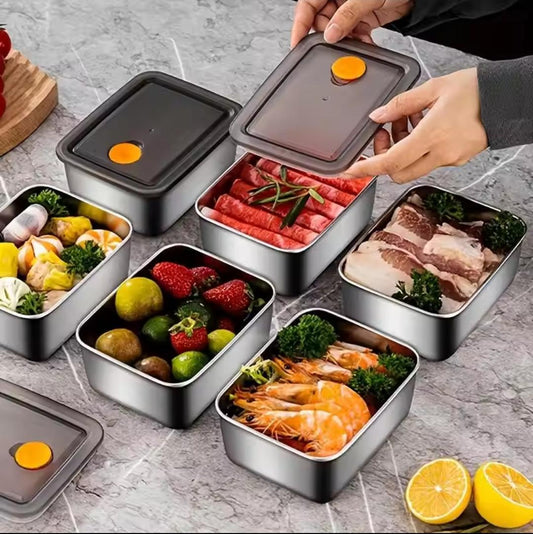 4-Piece Stainless Steel Airtight Container Set - My Store