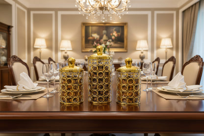3-Piece Luxury Crystal-Style Airtight Storage Canister Set - My Store