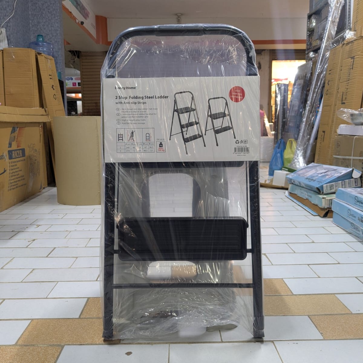 Danny Home Premium Folding Steel Ladder – Safe, Strong & Space-Saving