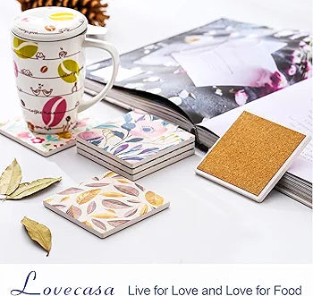 Danny Home Premium Porcelain Ceramic Coaster (10cm) - My Store