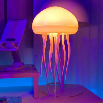 Aesthetic Gradient Swimming Jellyfish Lamp
