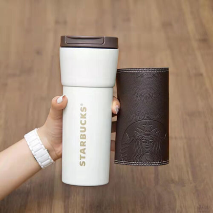 Starbucks Travel Mug With Leather Cover 473ml