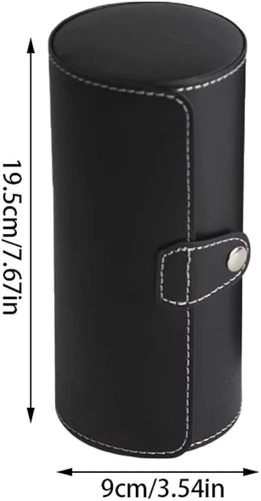 Luxury Travel Watch Roll | 3-Slot PU Leather Watch Pouch