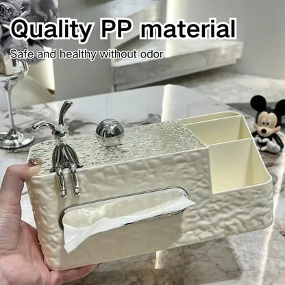 Multifunctional Decorative Tissue Box & Desktop Organizer