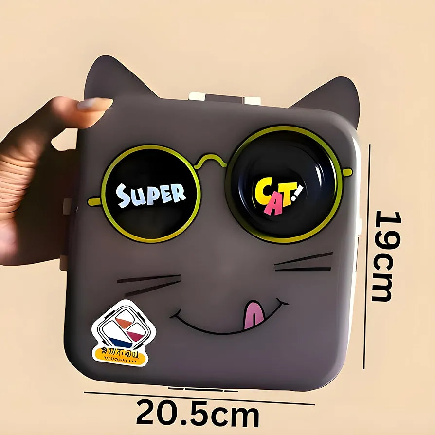 Super Cat Kids Lunch Box – 3 Compartment Stainless Steel Bento Box - My Store