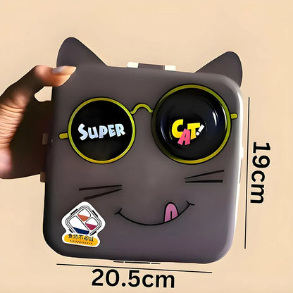 Super Cat Kids Lunch Box – 3 Compartment Stainless Steel Bento Box - My Store