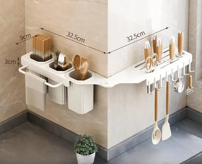 Rotatable Metal  Corner & Flat Wall Kitchen Organizer