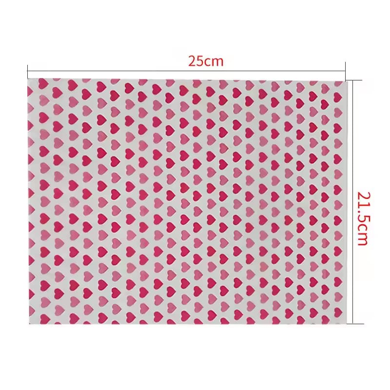 Food-Grade Decorative Wax Paper Sheets – Waterproof & Greaseproof Food Wrapping Paper (50 Sheets)