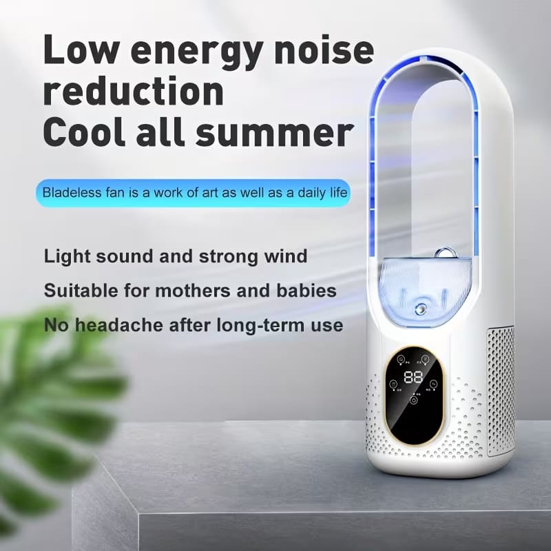 3-in-1 Bladeless Desktop Fan, Humidifier & Air Circulator