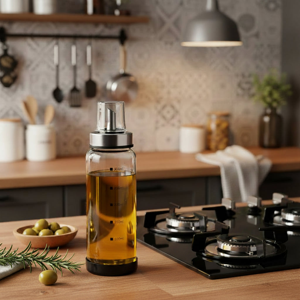 Cindy Glass Oil Dispenser & Measuring Pump Sprayer - My Store