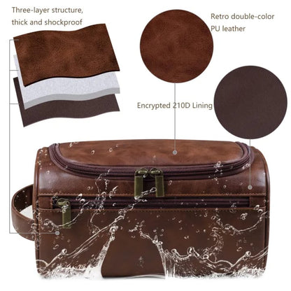 Premium Leather Hanging Toiletry Bag - My Store