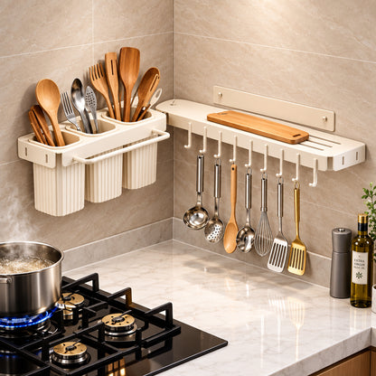 Rotatable Metal  Corner & Flat Wall Kitchen Organizer