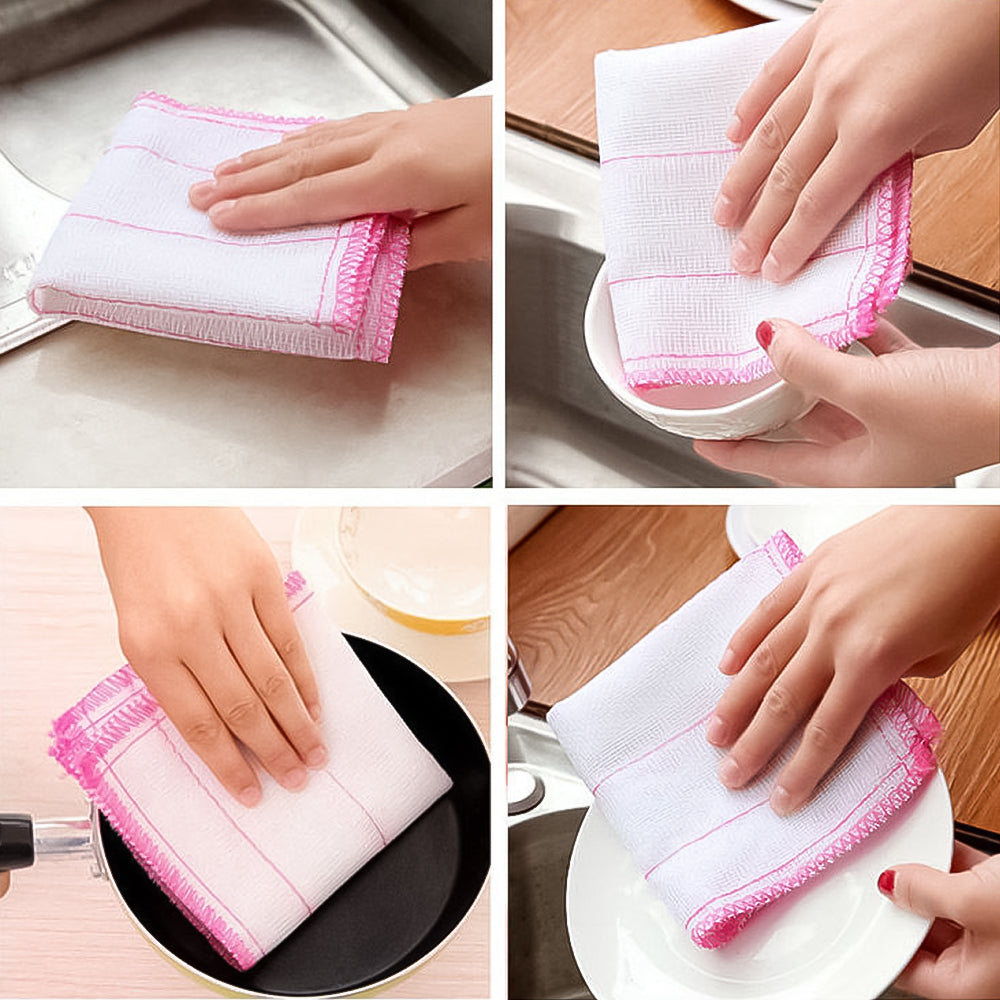 Multi-Layer Plant Fiber Kitchen Towels – Pack of 10 - My Store