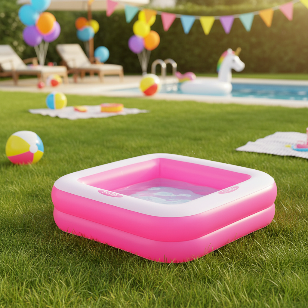 INTEX Inflatable Square Baby Splash Pool (85cm x 85cm)