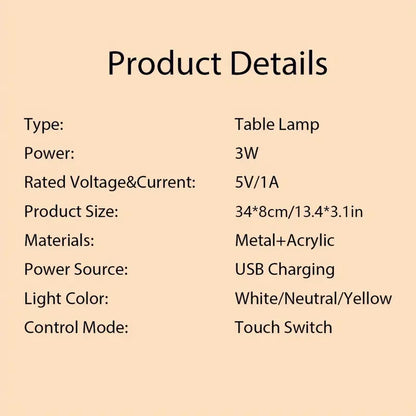Modern European-Style Cordless LED Table Lamp