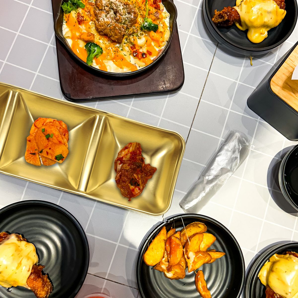 Golden Korean-Style Barbecue Sauce Dipping Dish Plate - My Store