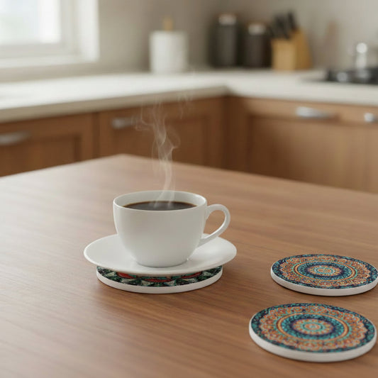 Danny Home Porcelain Bohemian Design Coaster – 10cm - My Store