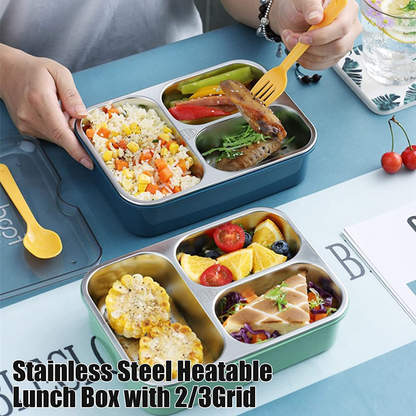 3-Grid Insulated Stainless Steel Lunch Box – 750ML - My Store