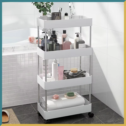 4-Tier Rolling Storage Cart (Slim & Extra-Wide) - My Store