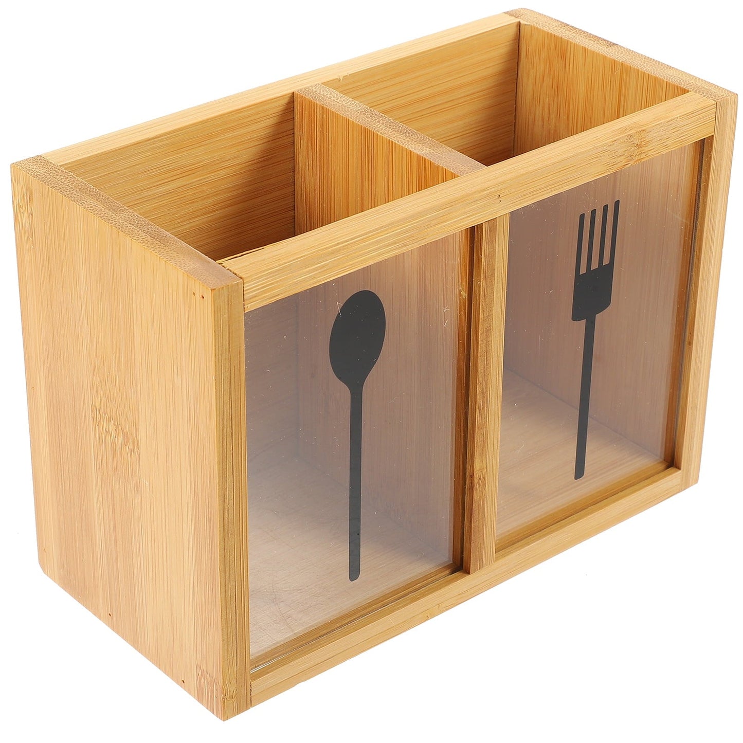 Bamboo Cutlery Holder Organizer - My Store