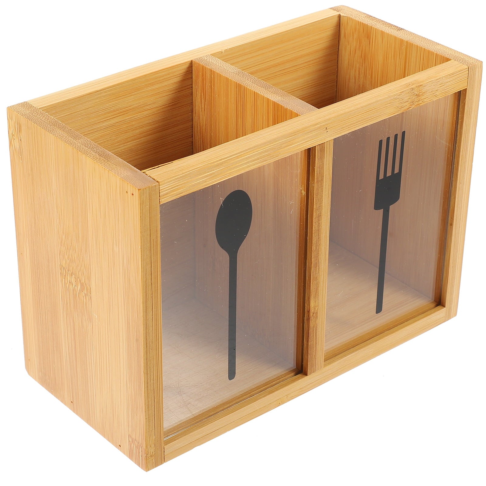 Bamboo Cutlery Holder Organizer - My Store