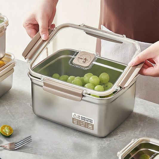 2400ml Premium Stainless Steel Airtight Food Storage Container