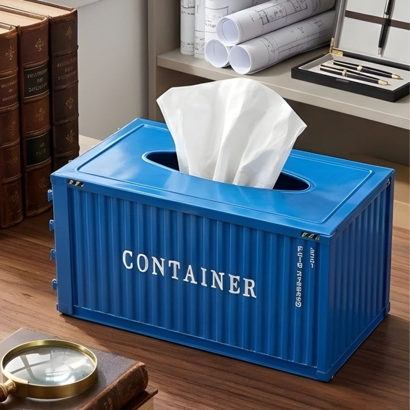 Cargo Container Design Tissue Box Organizer - My Store