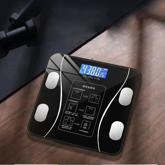 Smart Bluetooth Digital Body Fat Scale with USB Charging & LED Display