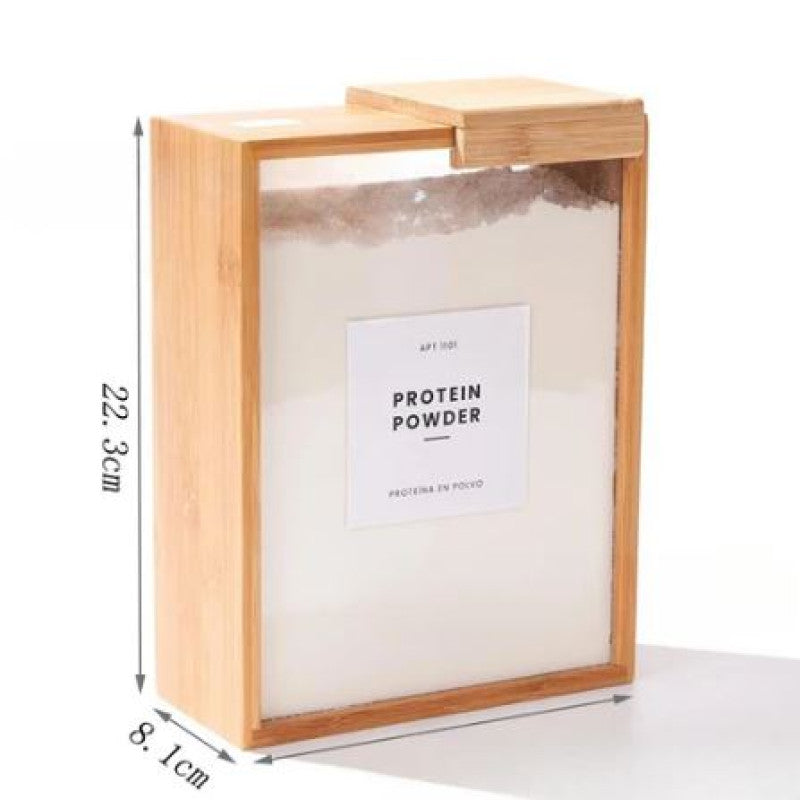 Premium Bamboo & Acrylic Airtight Storage Containers