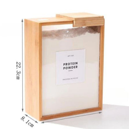 Premium Bamboo & Acrylic Airtight Storage Containers