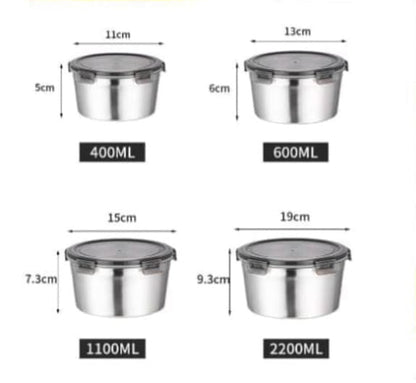4-Piece Premium Stainless Steel Food Storage Set - My Store