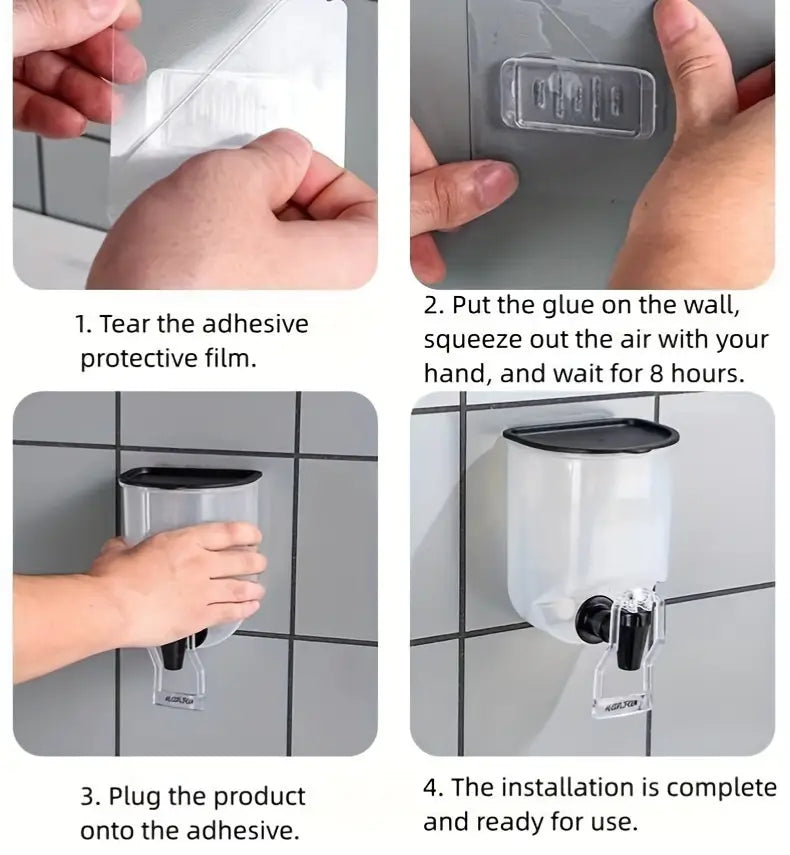 ClearView Wall-Mounted Dispenser for Kitchen & Bathroom 800ML - My Store