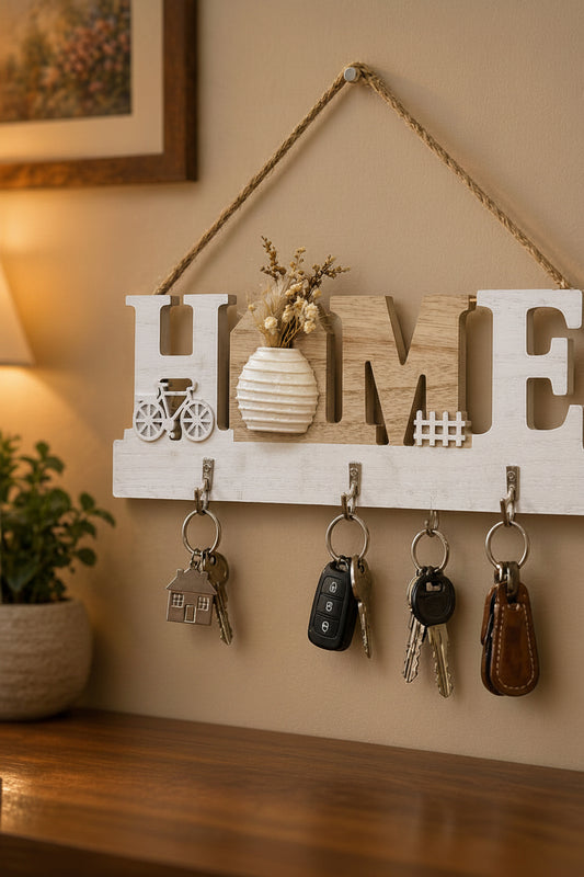 Home Decorative Wooden Key Holder & Wall Organizer - My Store
