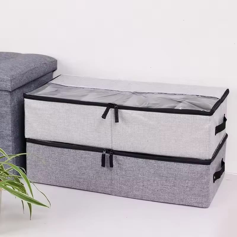 Multi-Functional Foldable Storage Organizer Box with Adjustable Dividers